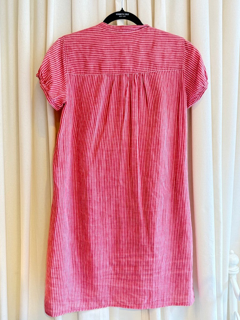OSKA Kleid L Rot mit weißen Streifen