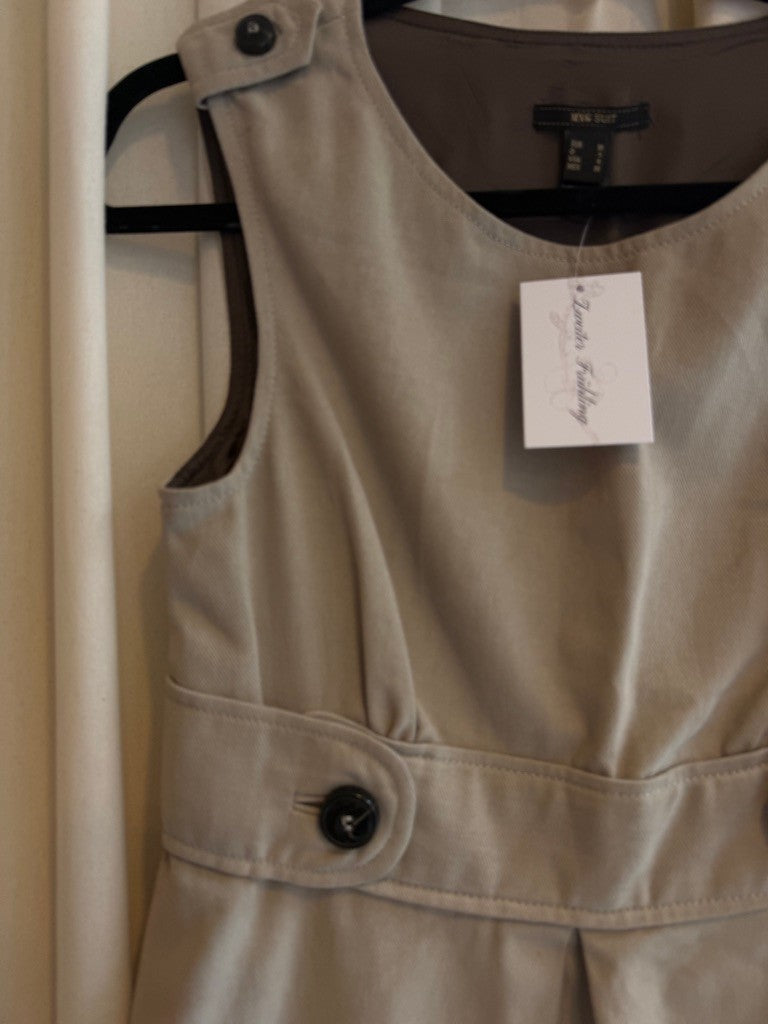 Ärmelloses Oberteil M Beige