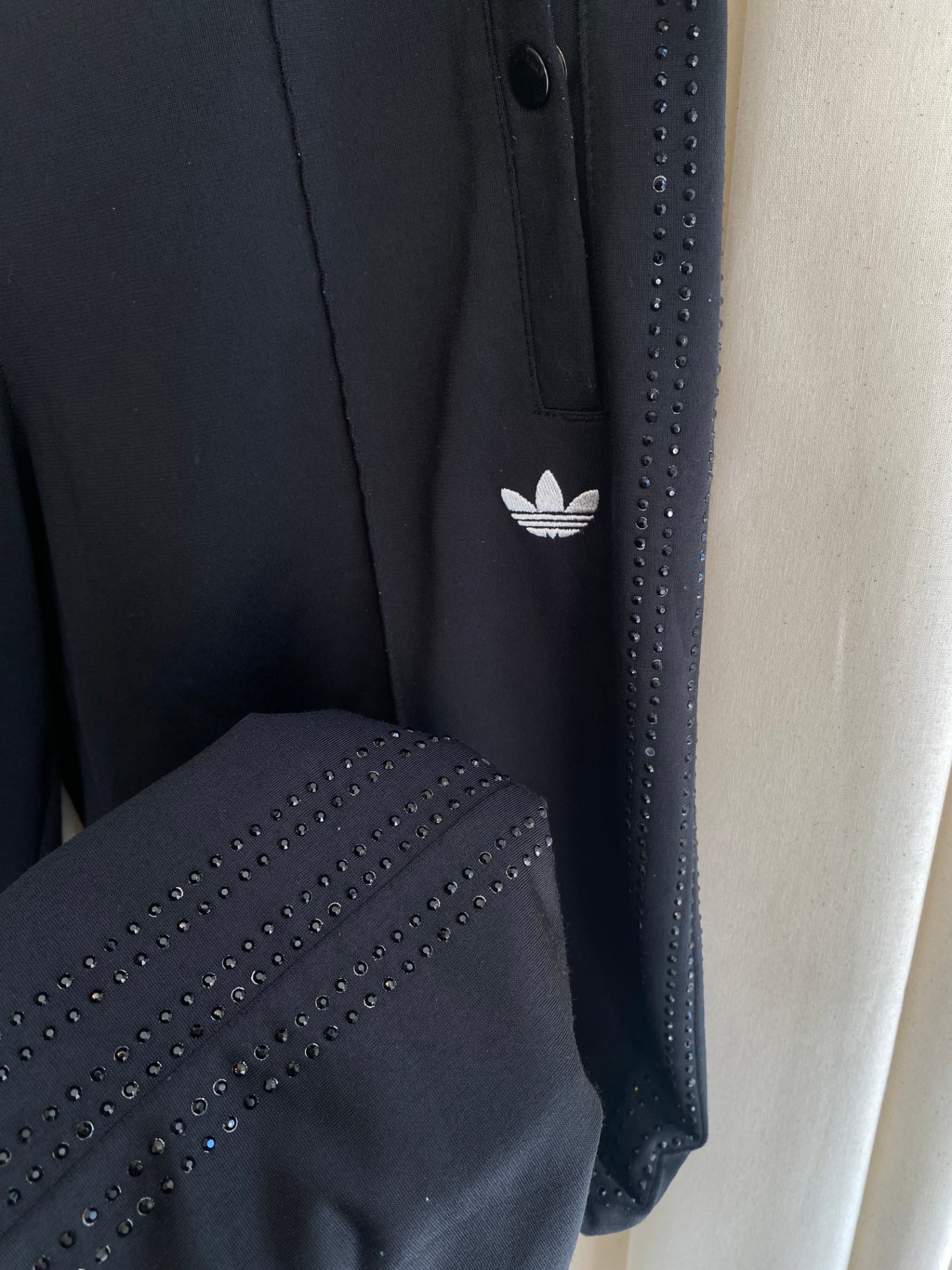 Adidas Hose S Schwarz mit Strasssteinen