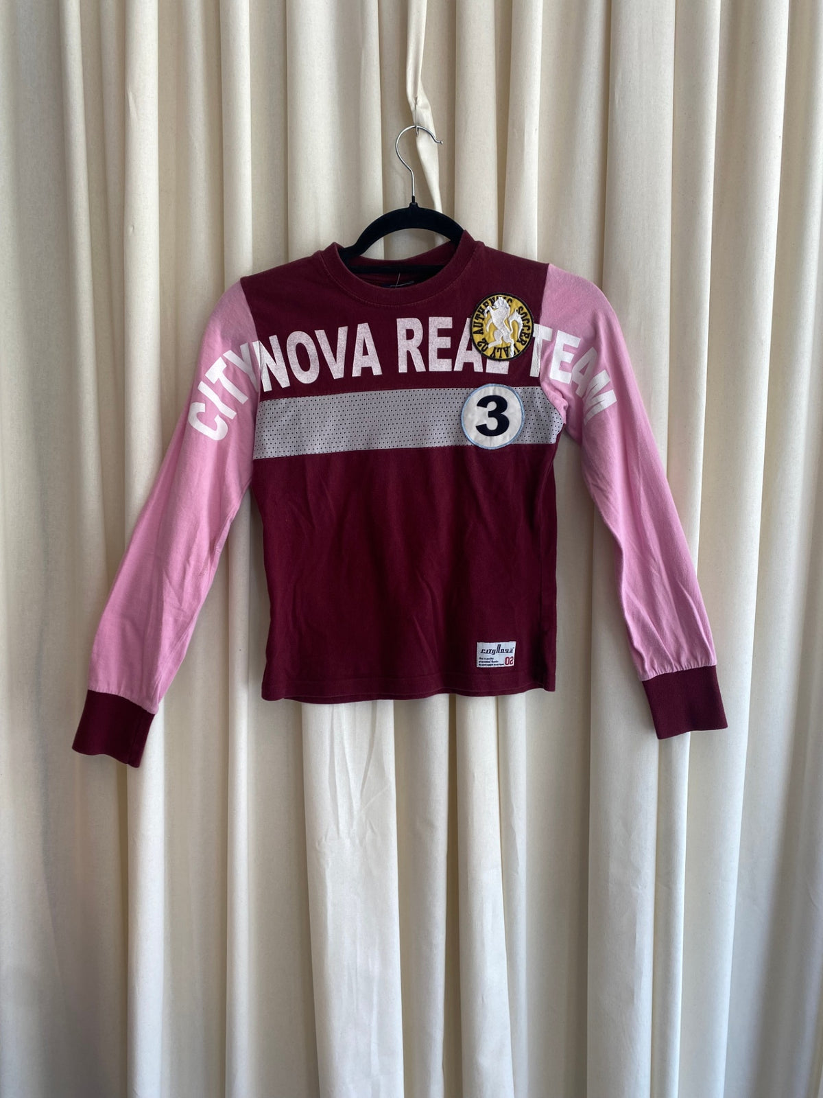 Langarmshirt XS Bordeaux/Rosa