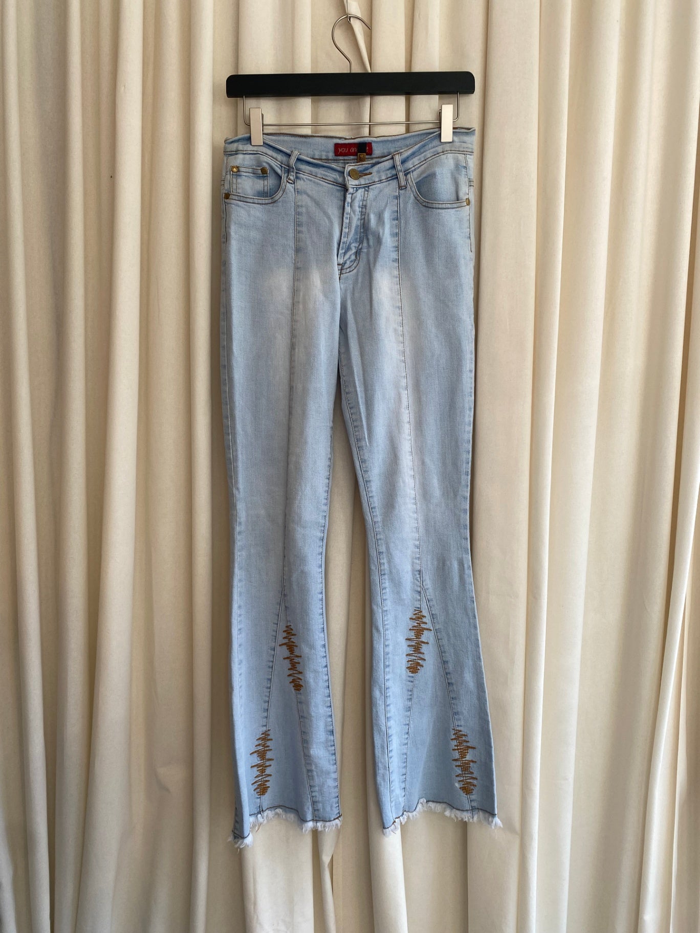 Jeans S bestickt