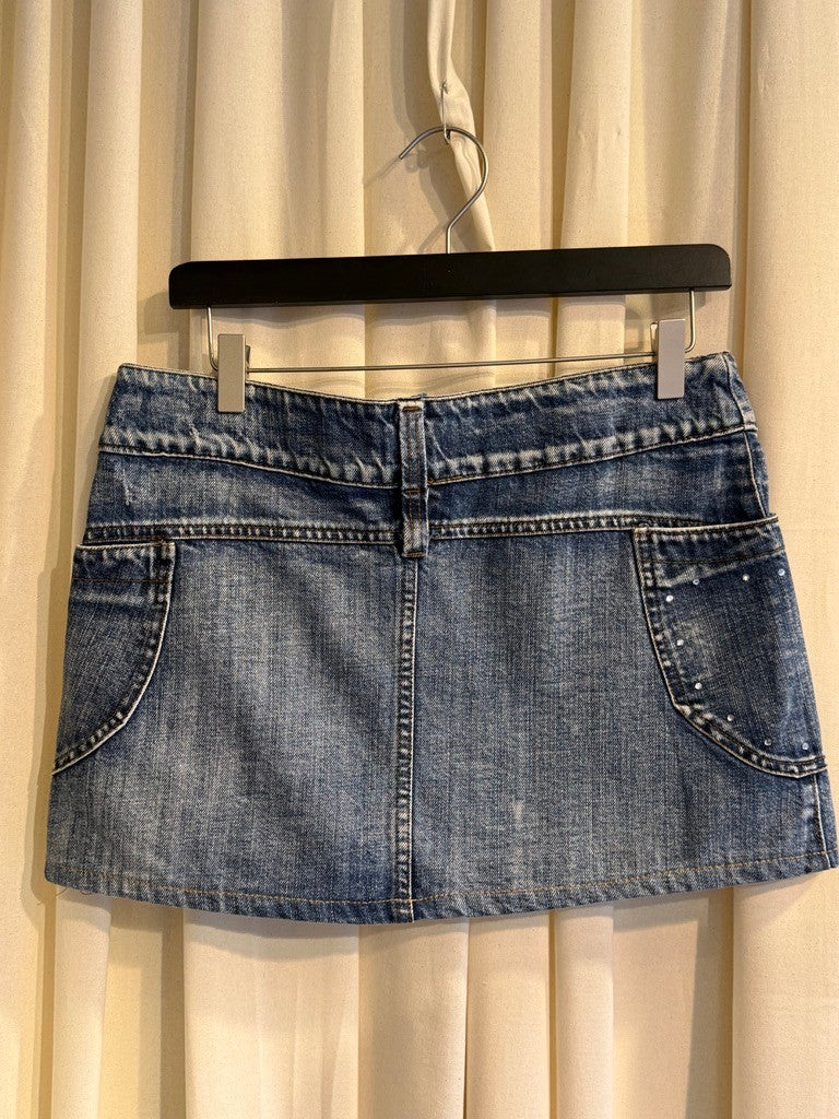 Jeansrock S  mit Strasssteinen