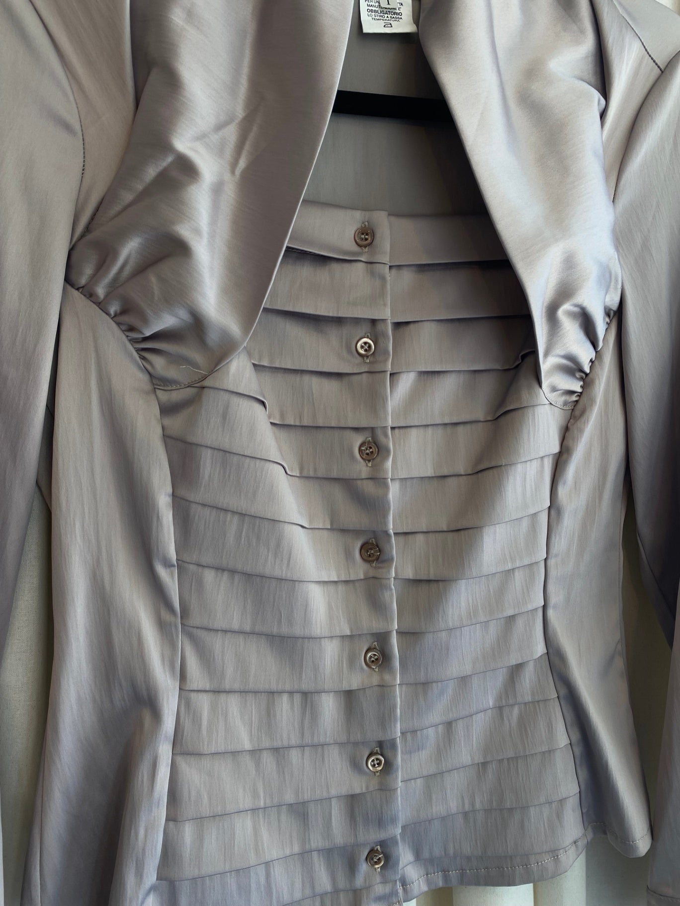 Bluse S Glänzend Lilac/Gräuchlich