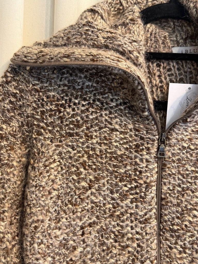 Strickjacke S Beige Braun