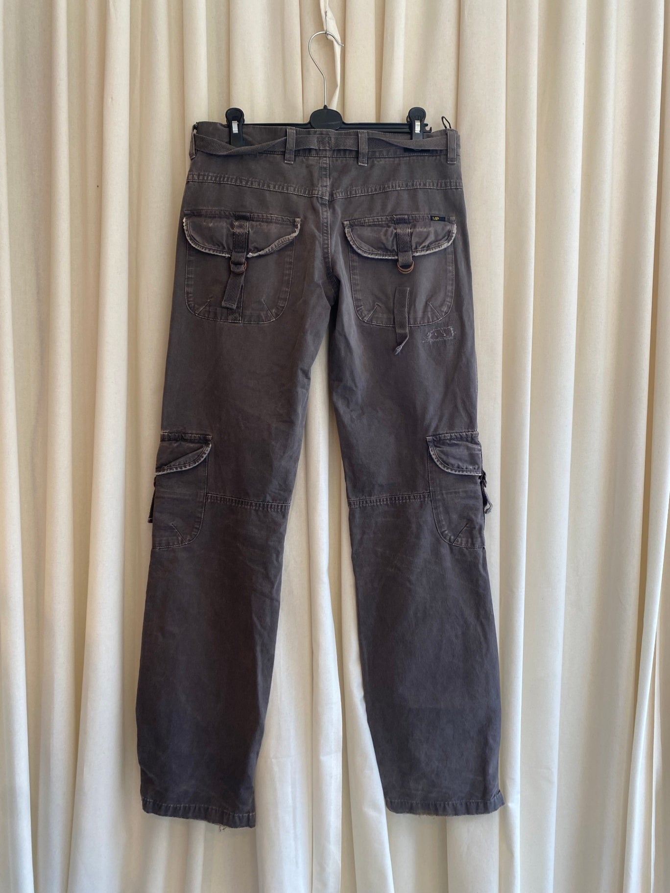 Cargo Jeans M Grau/Braun