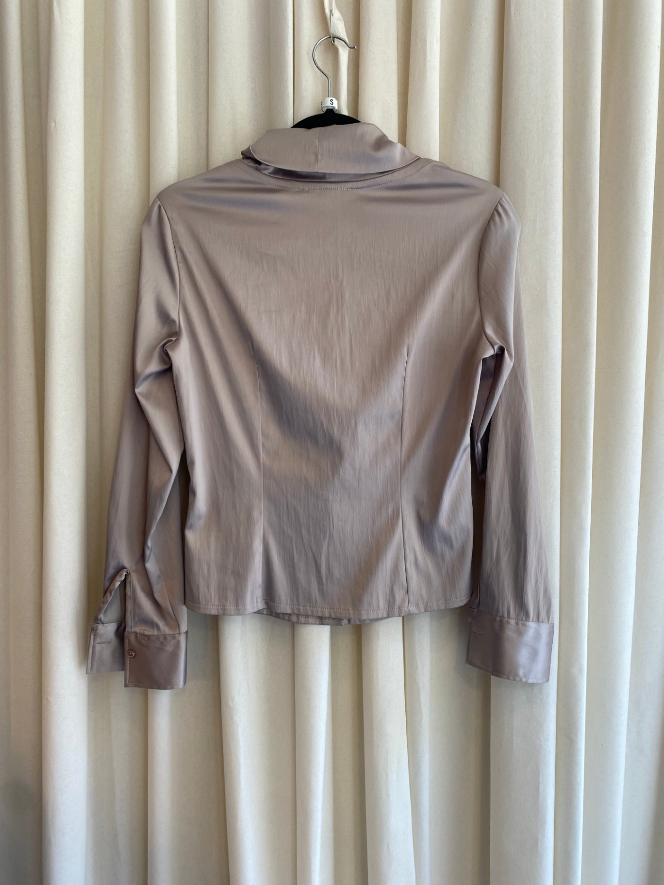 Bluse S Glänzend Lilac/Gräuchlich