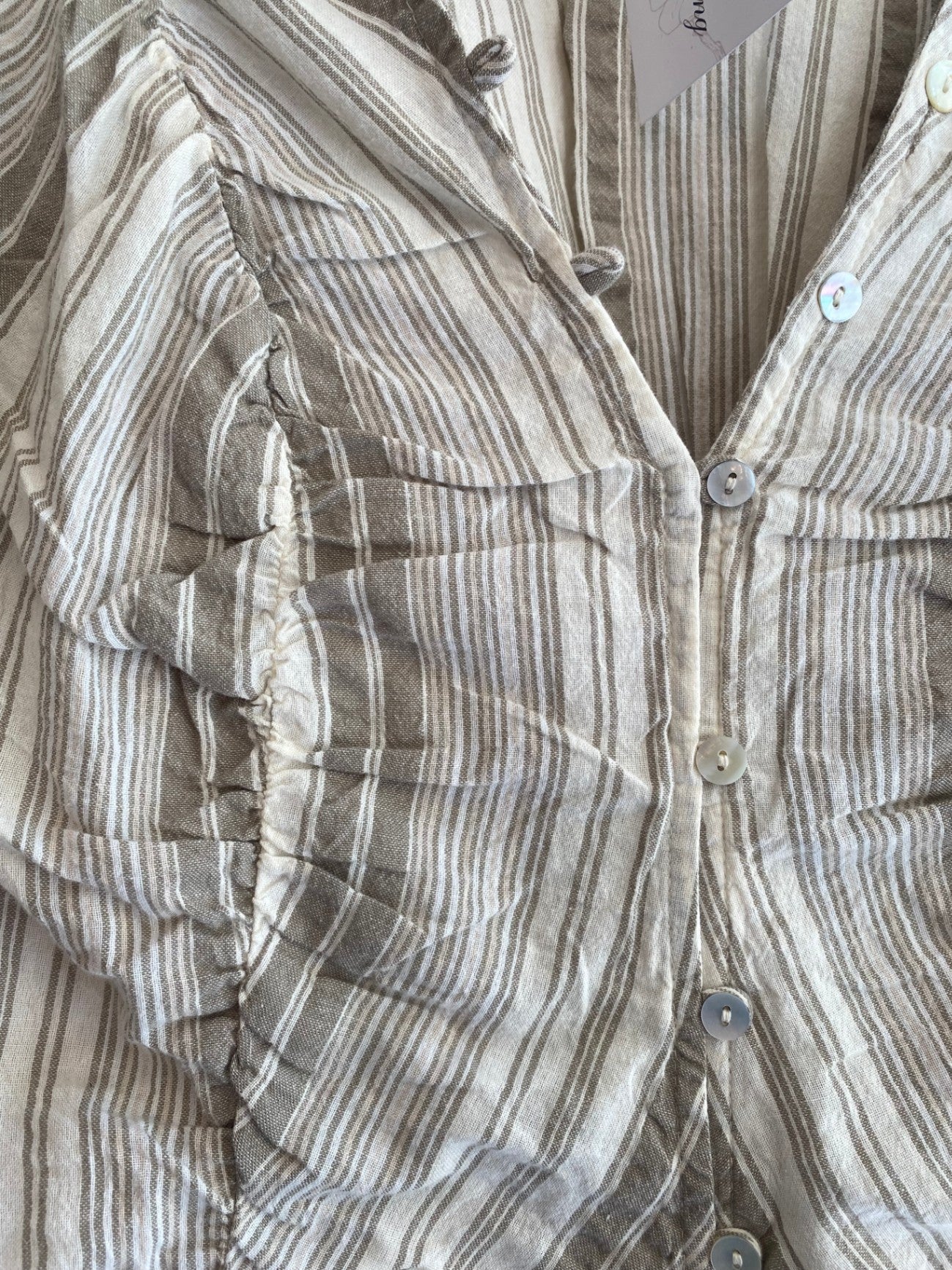 Bluse M Beige/Gräulich