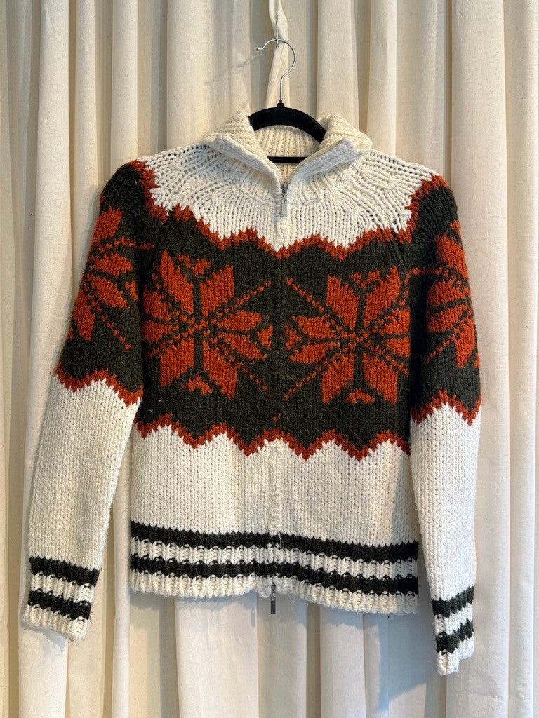 Strickjacke M Weiß, Schwarz, Rot