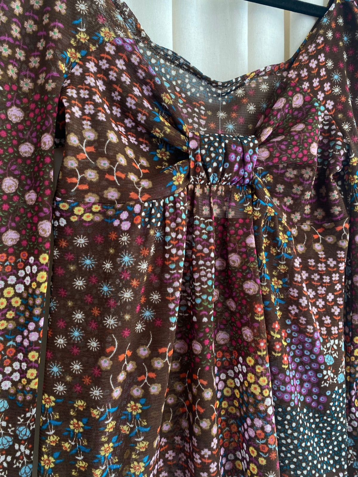 Bluse M Braun gemustert