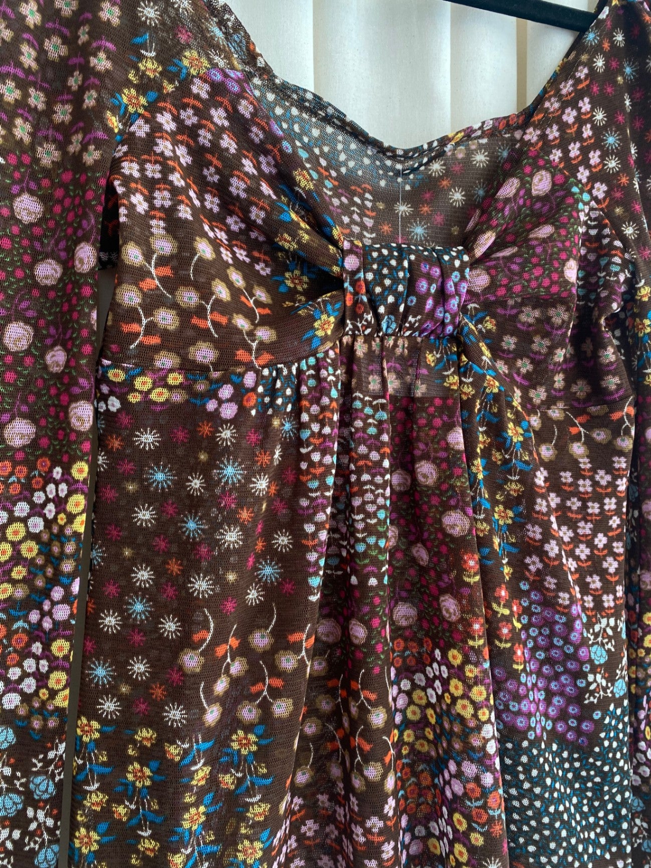 Bluse M Braun gemustert