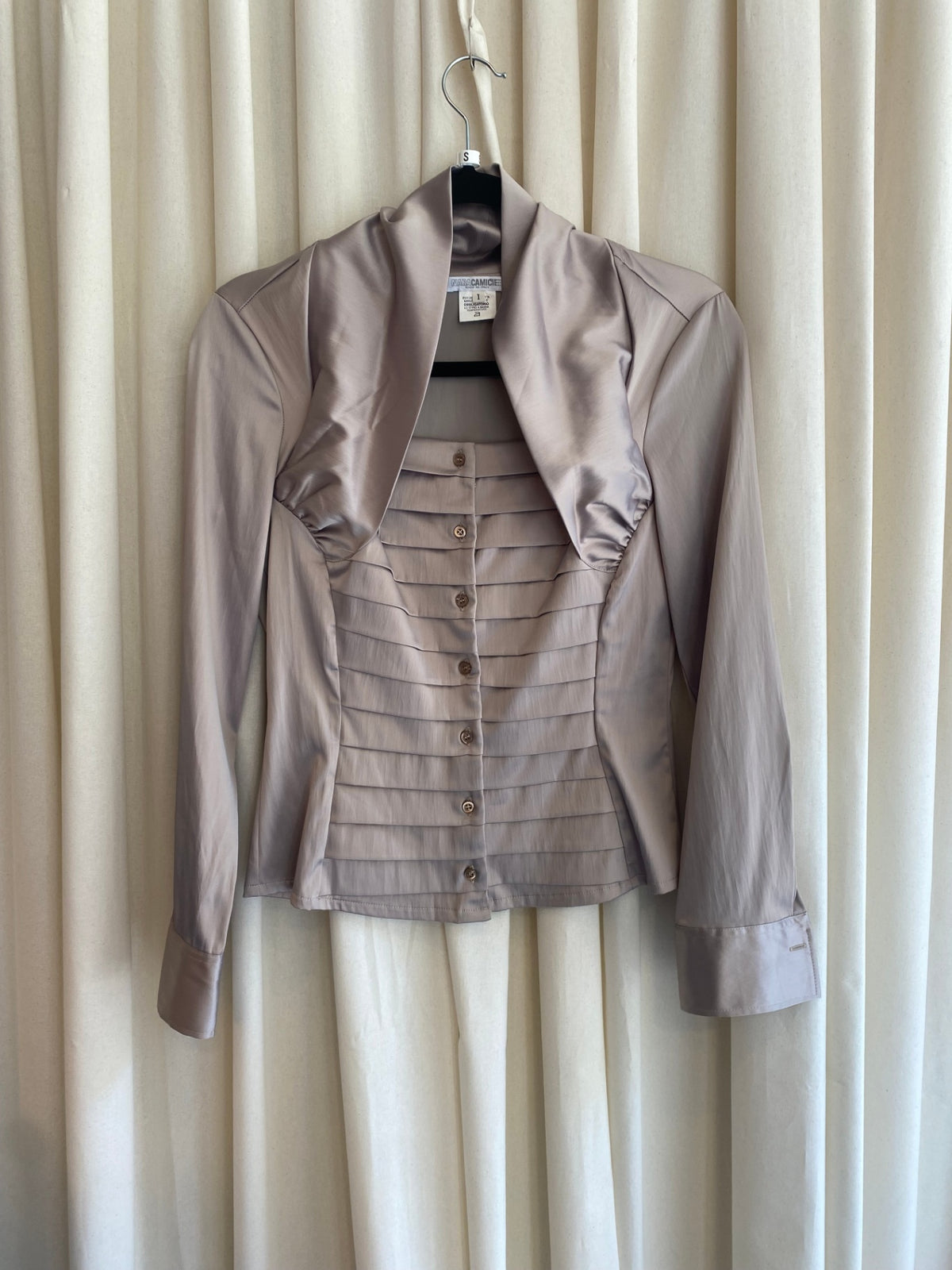 Bluse S Glänzend Lilac/Gräuchlich