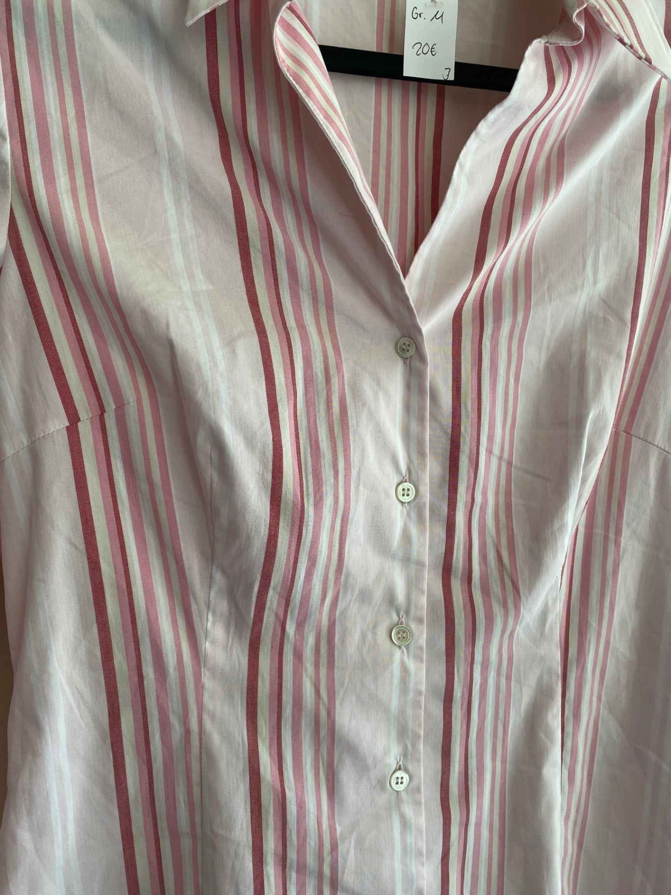 Bluse M Rosa gestreift