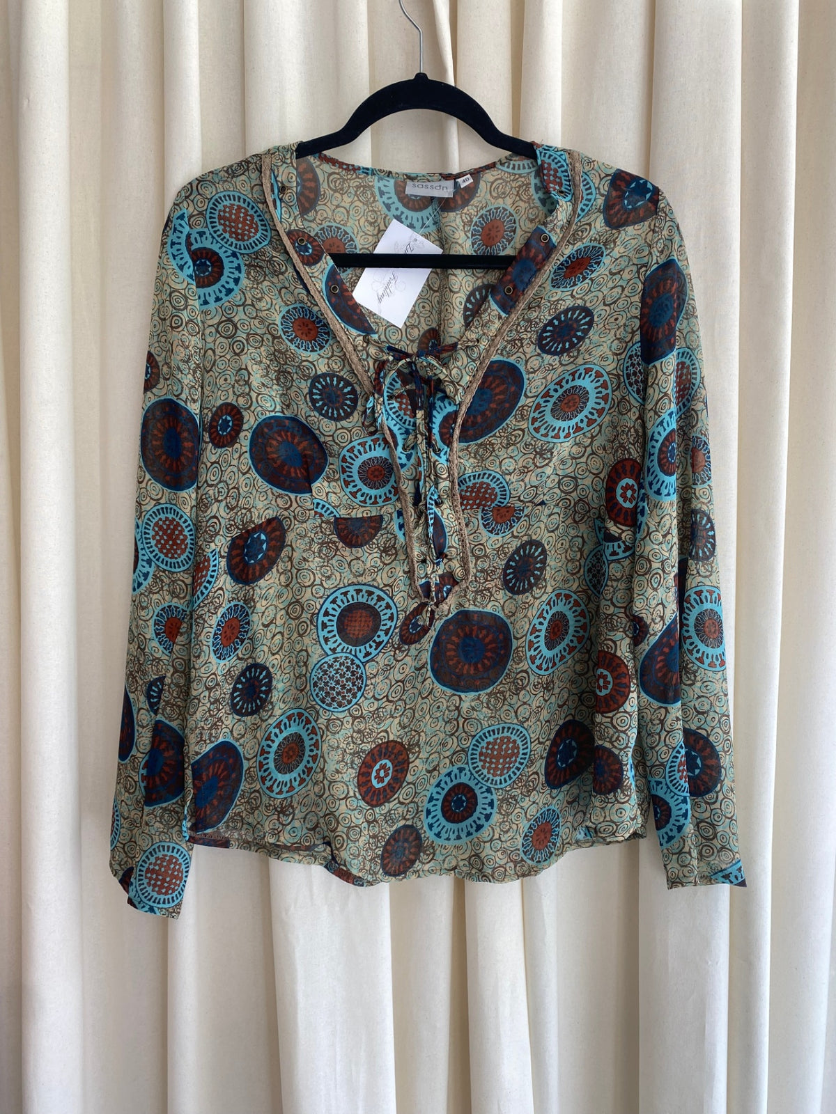 Bluse 40 Gemustert