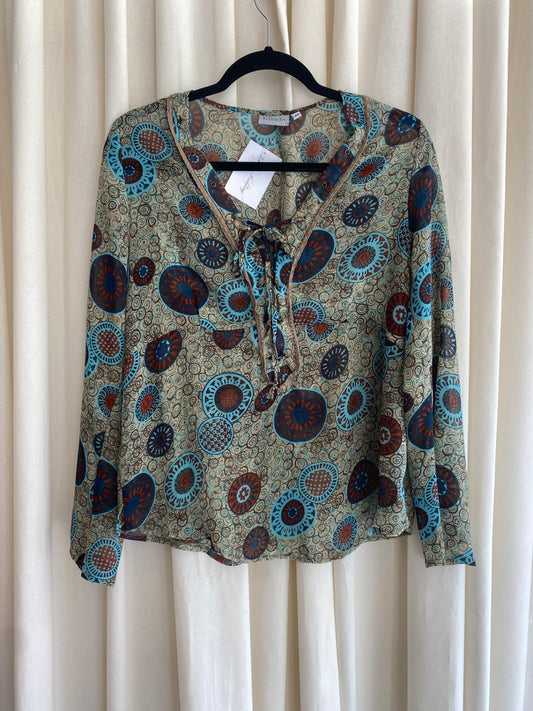 Bluse 40 Gemustert