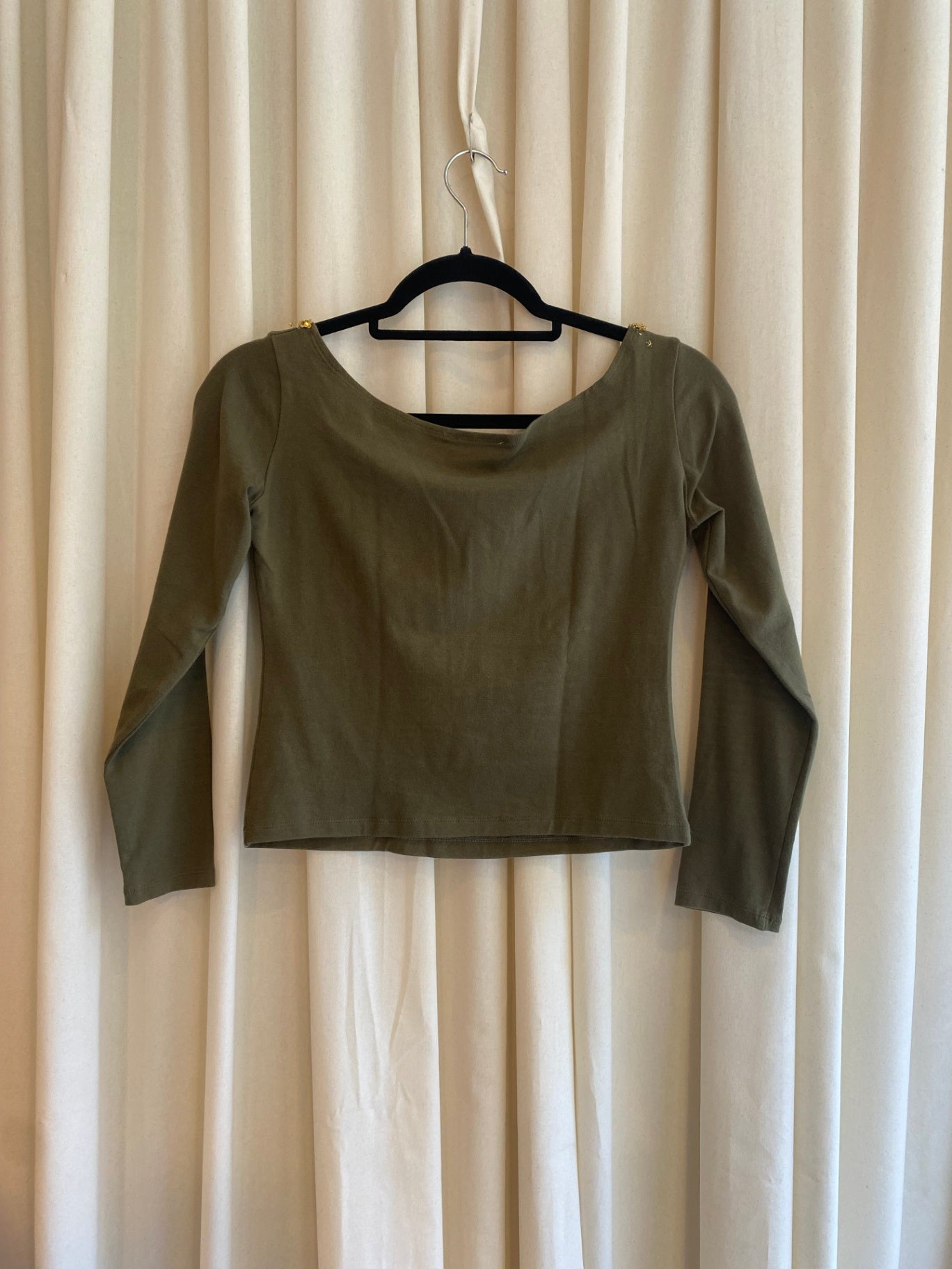 Langarmshirt M Olive/Gold