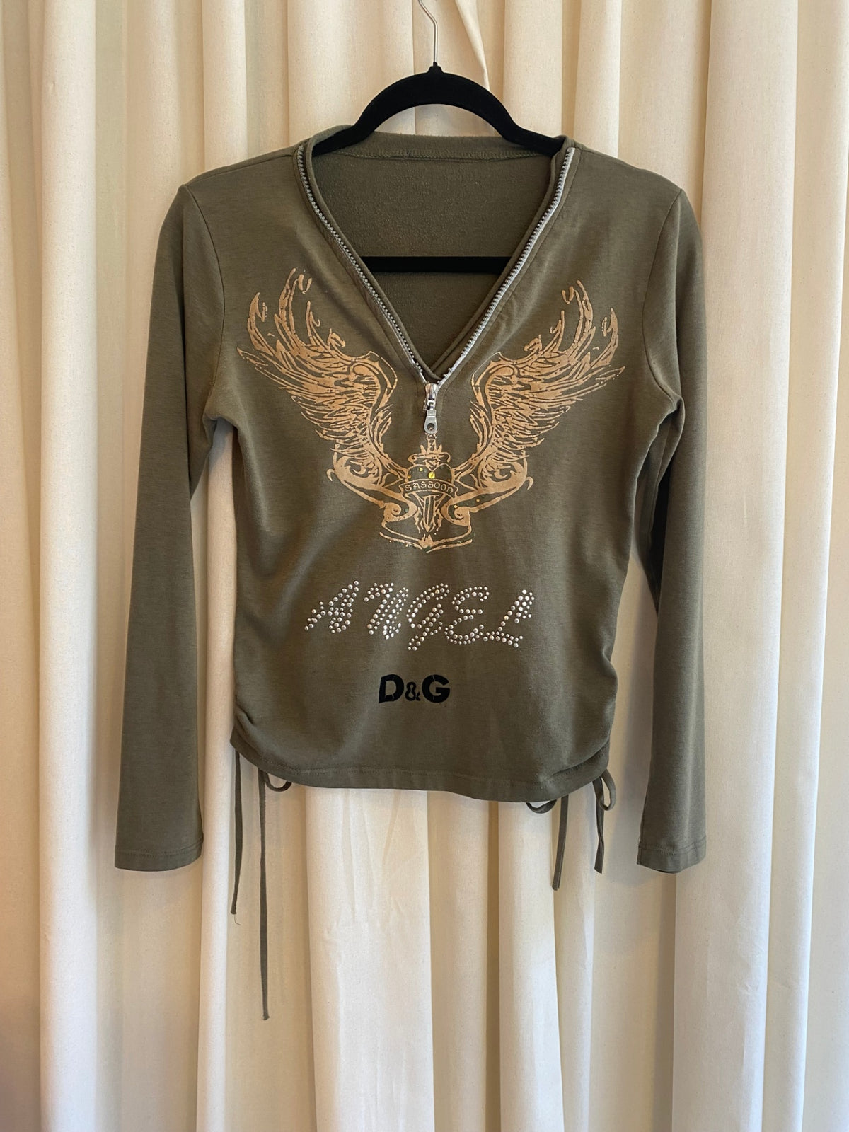 D&G Langarmshirt S Olivegrün