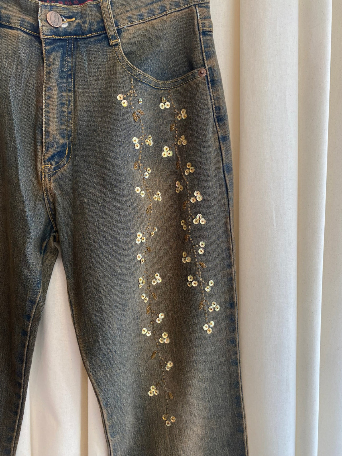 Schlaghose S Denim Braun