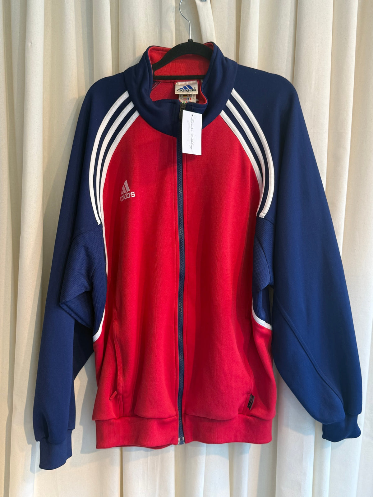 adidas Hoodie XXL Rot, Blau, Weiß