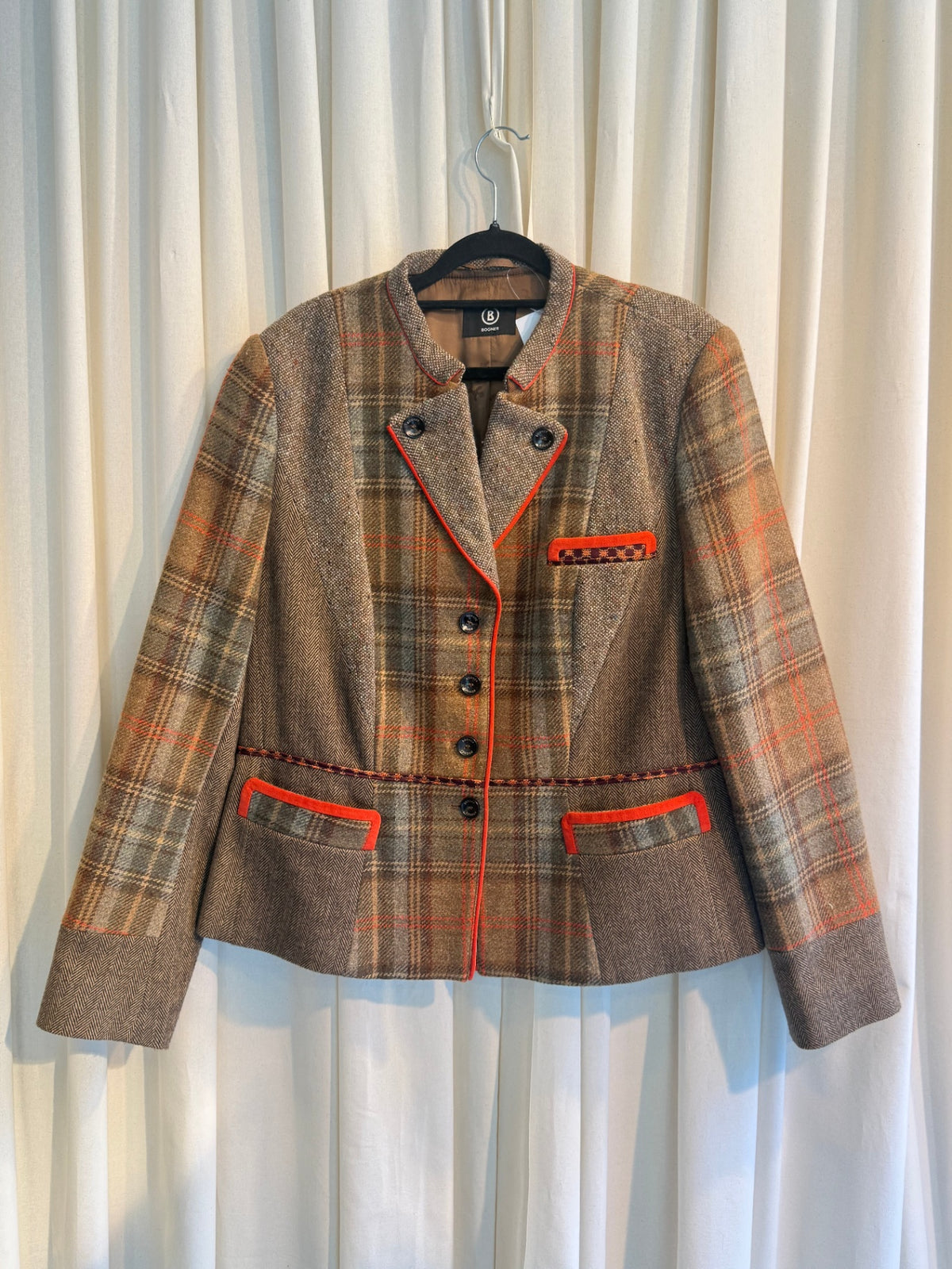 BOGNER Blazer XXL Mehrfarbig (Braun, Orange, Schwarz)