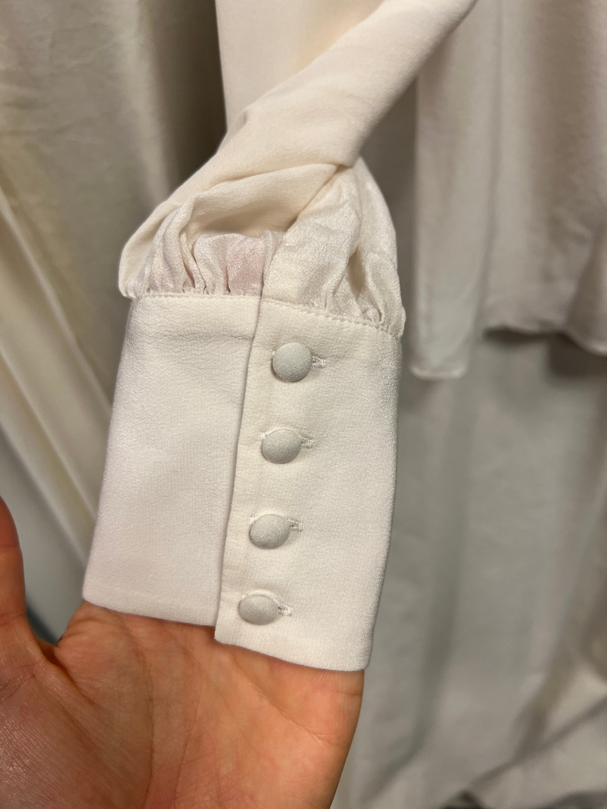 Hallhuber Bluse aus Seide 44 Creme