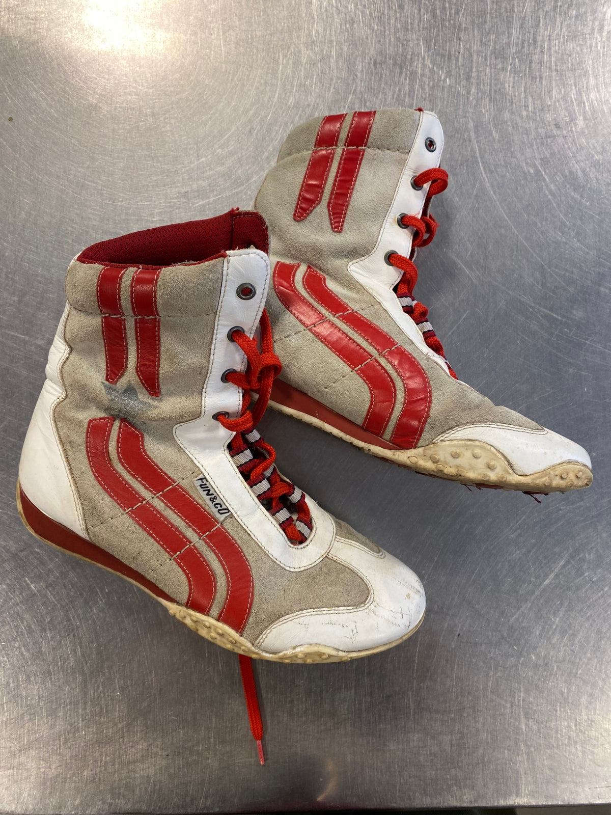 Sneaker 38 Weiß, Rot, Beige