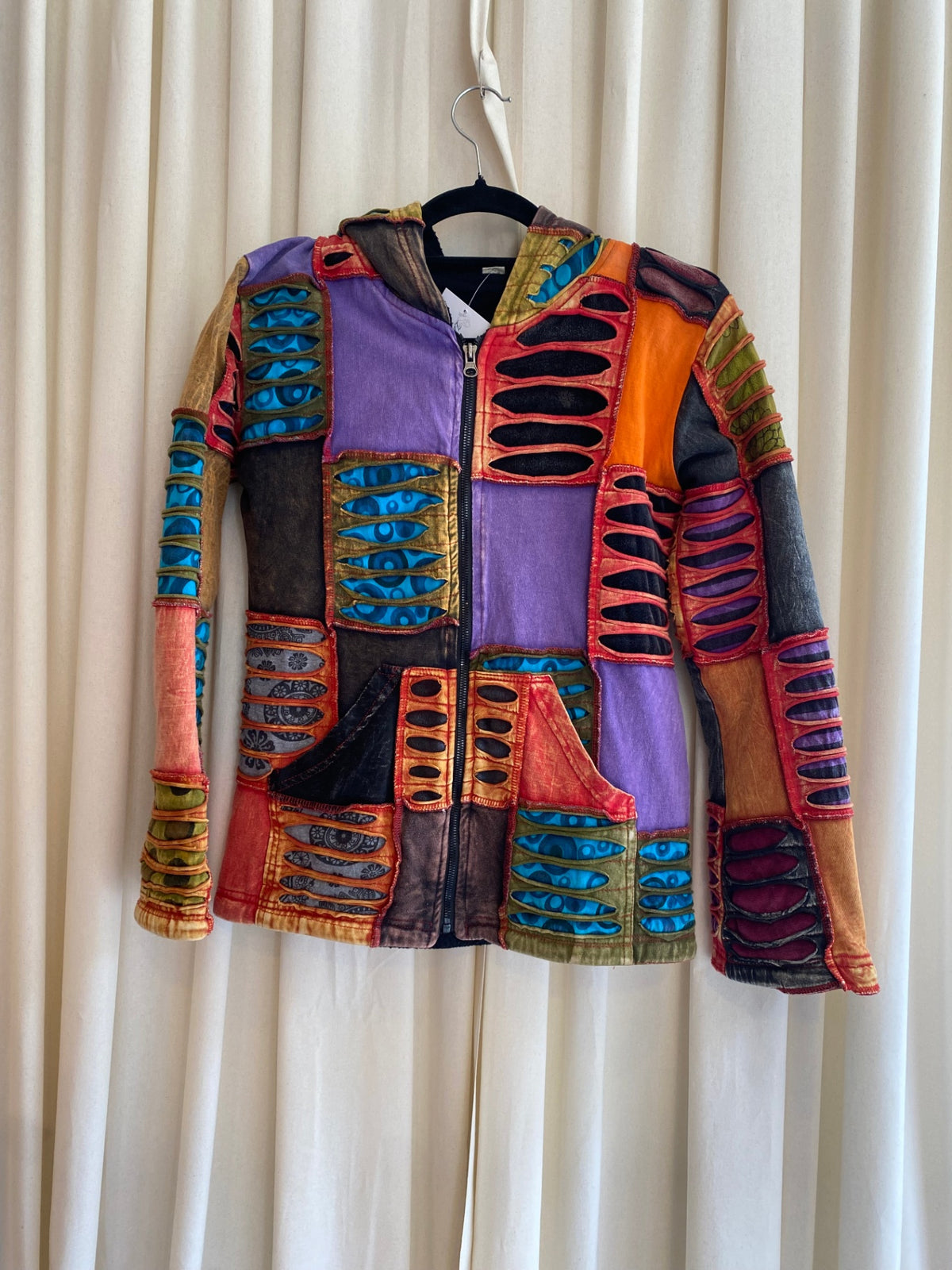 Patchwork Zipper S Bunt