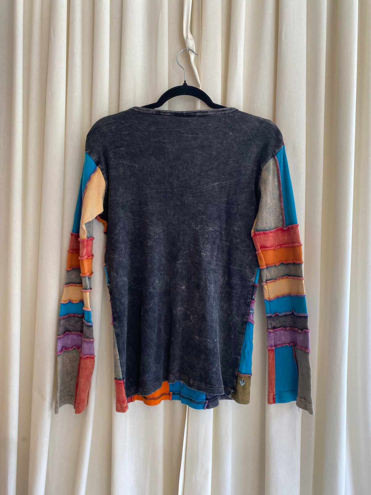 Patchwork Langarm M Bunt