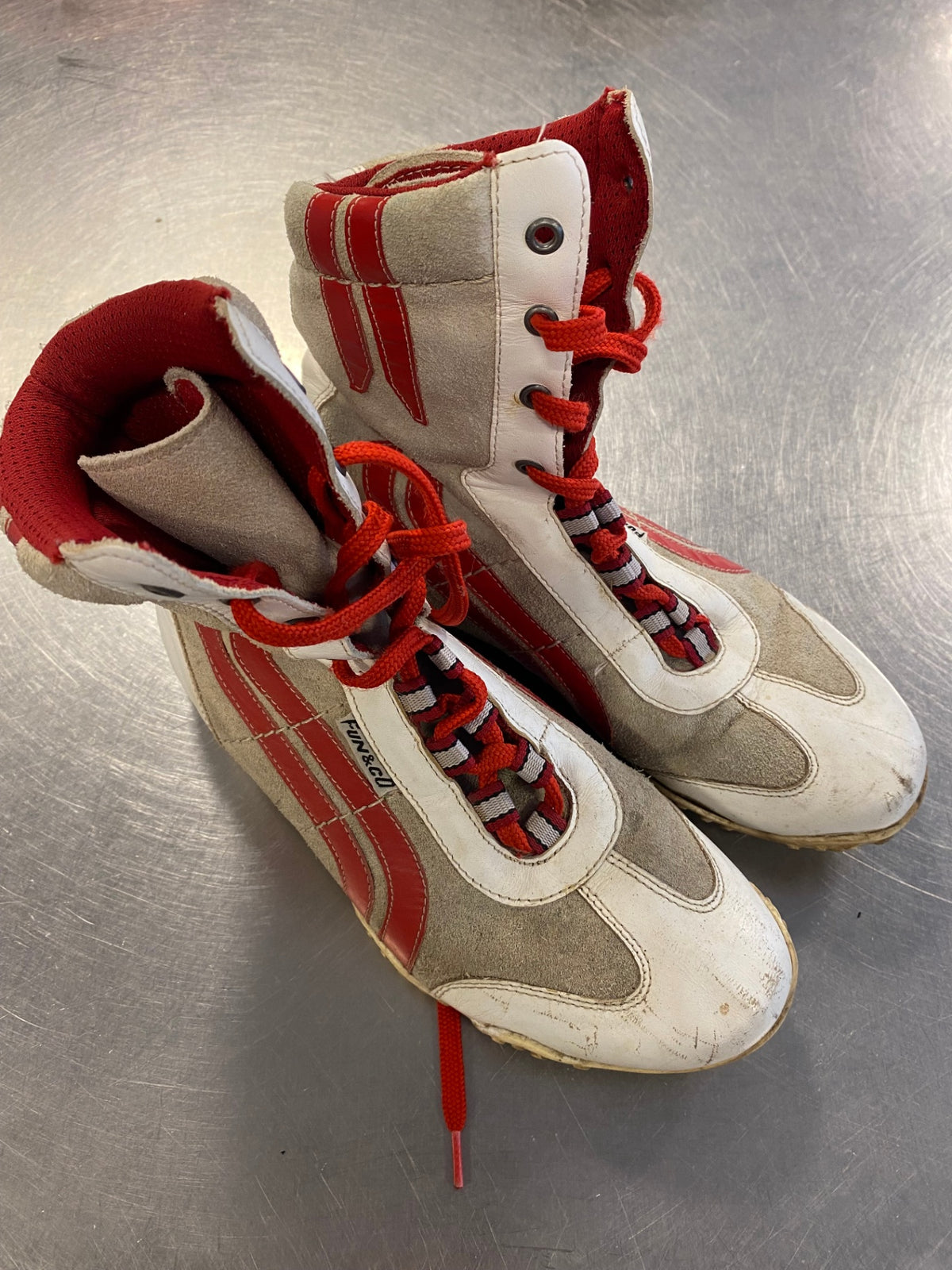 Sneaker 38 Weiß, Rot, Beige