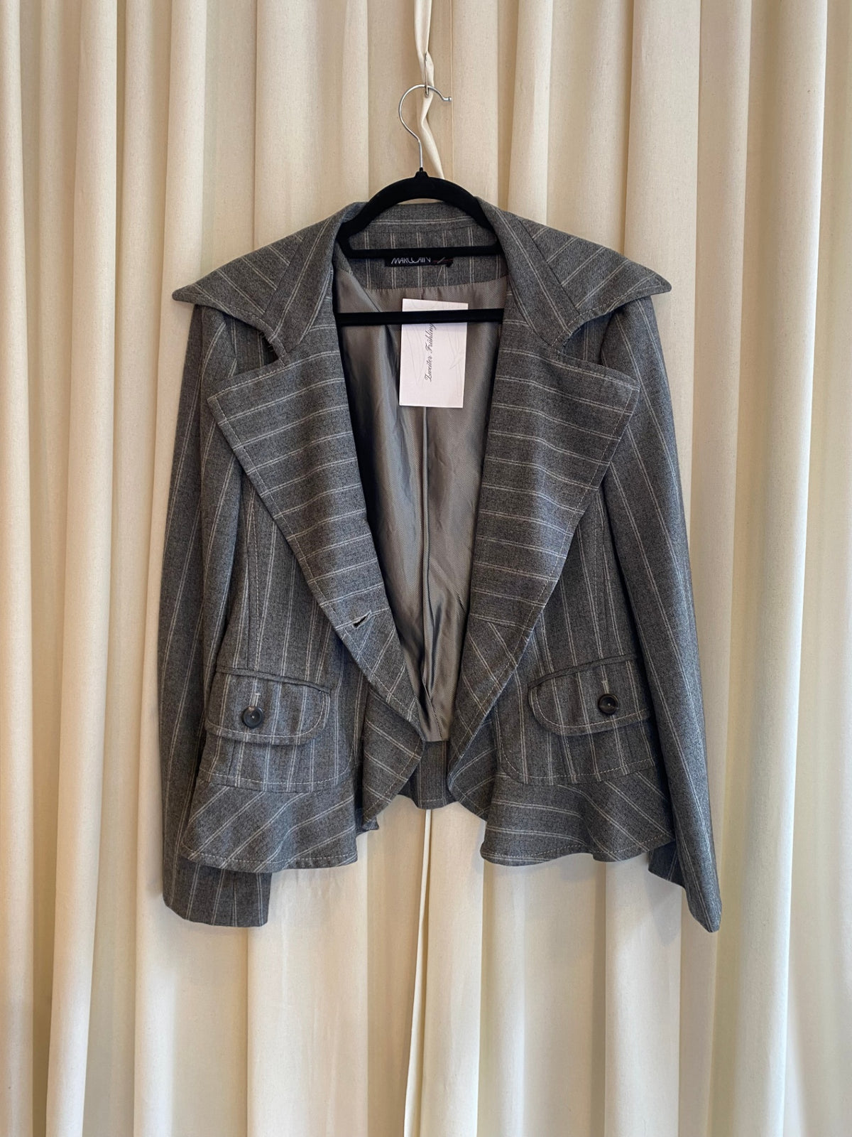 Jacke L Grau mit Nadelstreifen