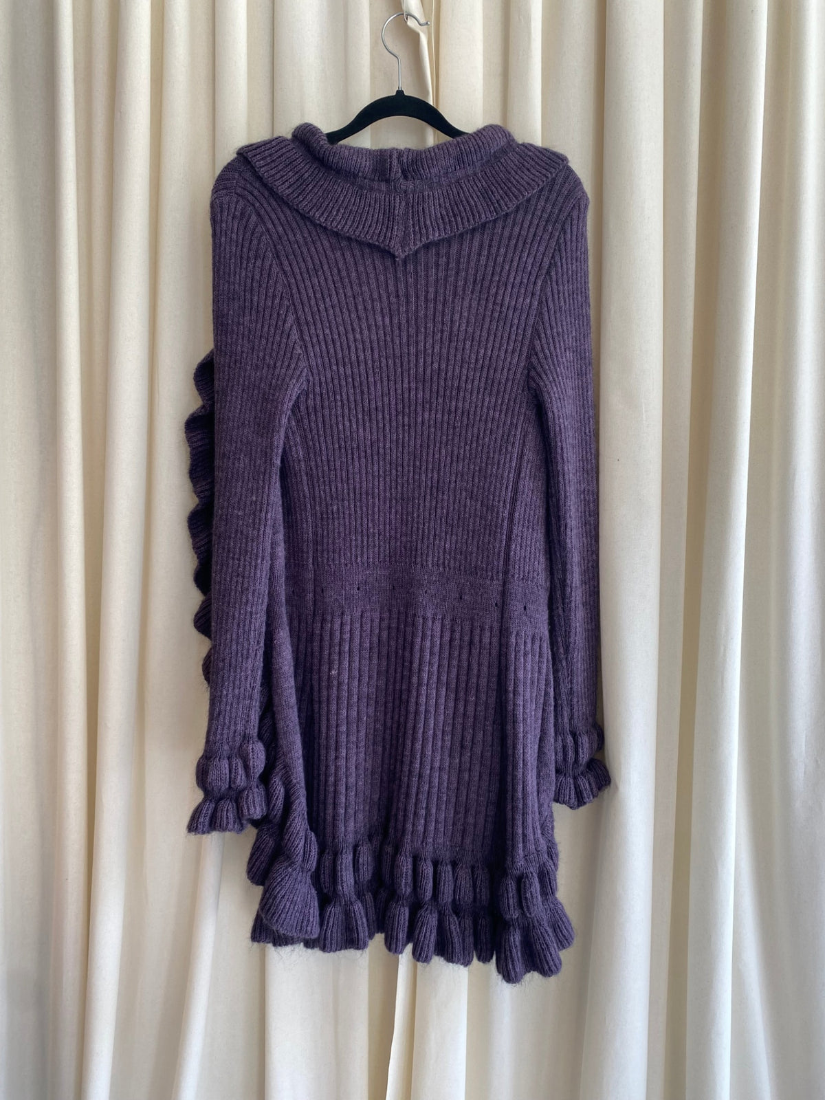 Lange Strickjacke S Lila