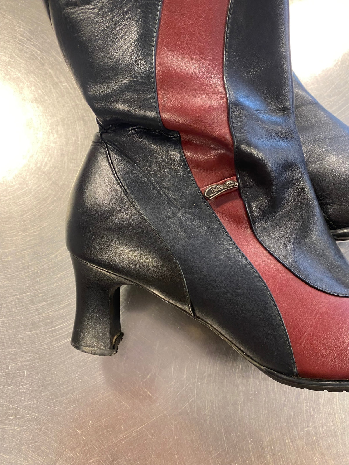 Stiefeletten 38 Schwarz Rot