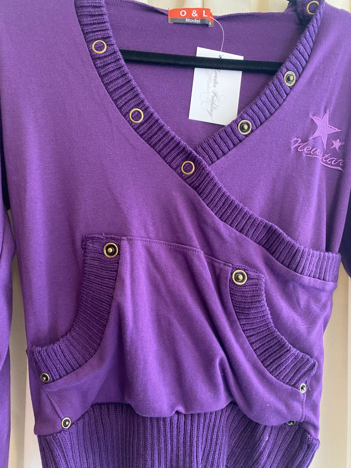 Strick-Pullover M Lila