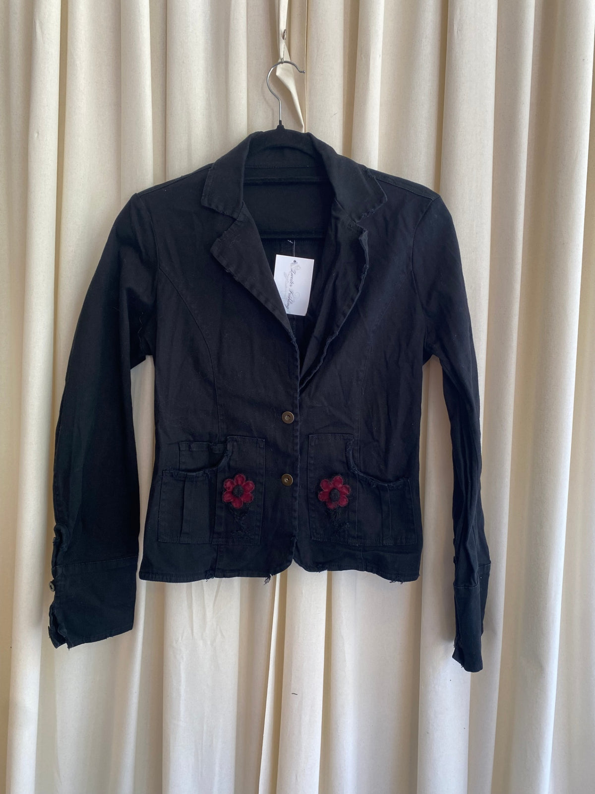 Jacke XS Schwarz, Rot