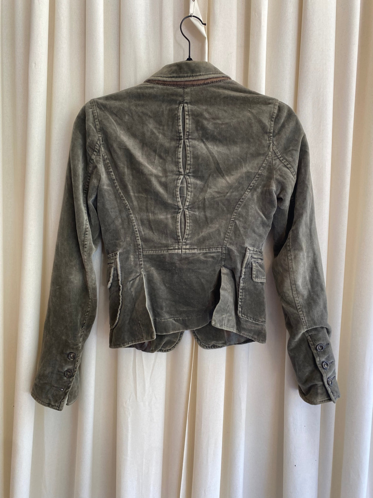 Samt Blazer XS Khaki