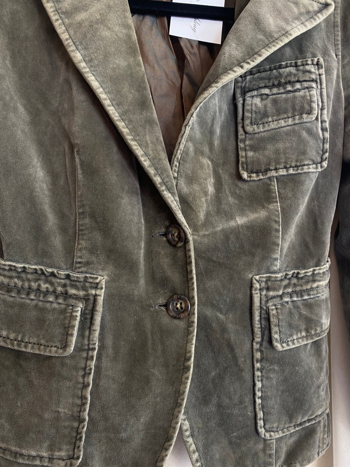 Samt Blazer XS Khaki