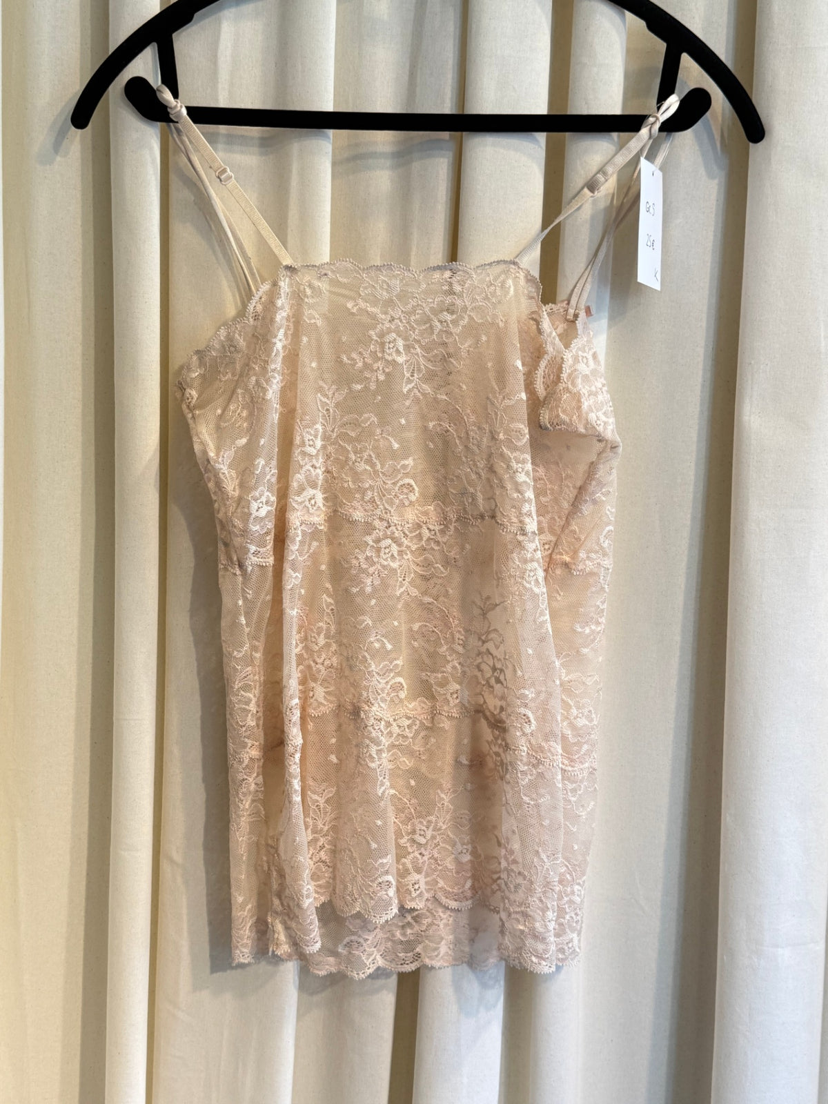 Top trägerlos S Beige