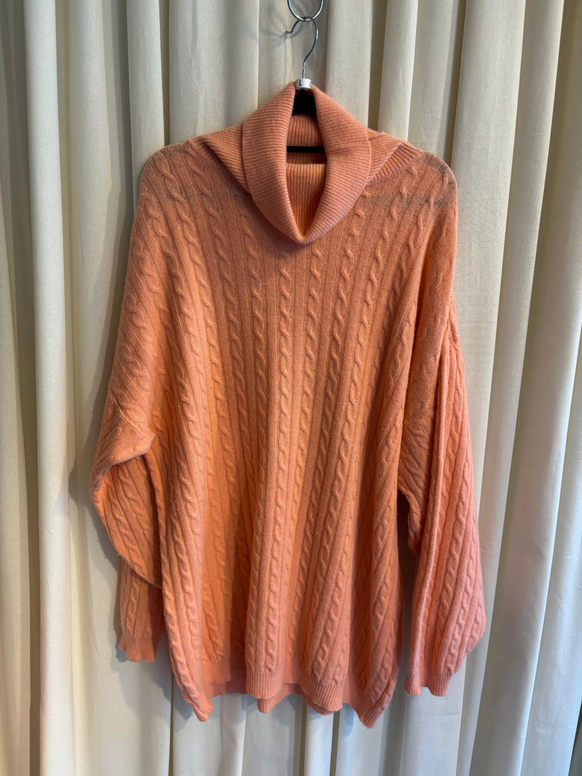 Strick Pullover L Pfirsich (Angora Wolle)