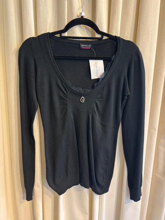 Langarmshirt S Schwarz