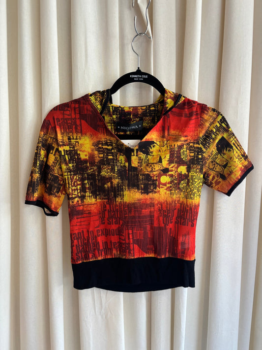 Cropped Tshirt XS Bunt (Neu)