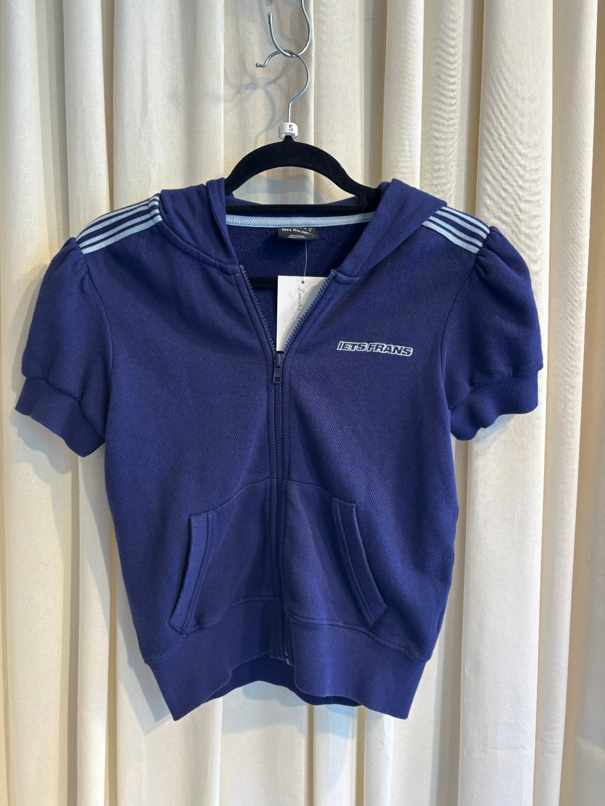 Kurzarm Zipper S Blau