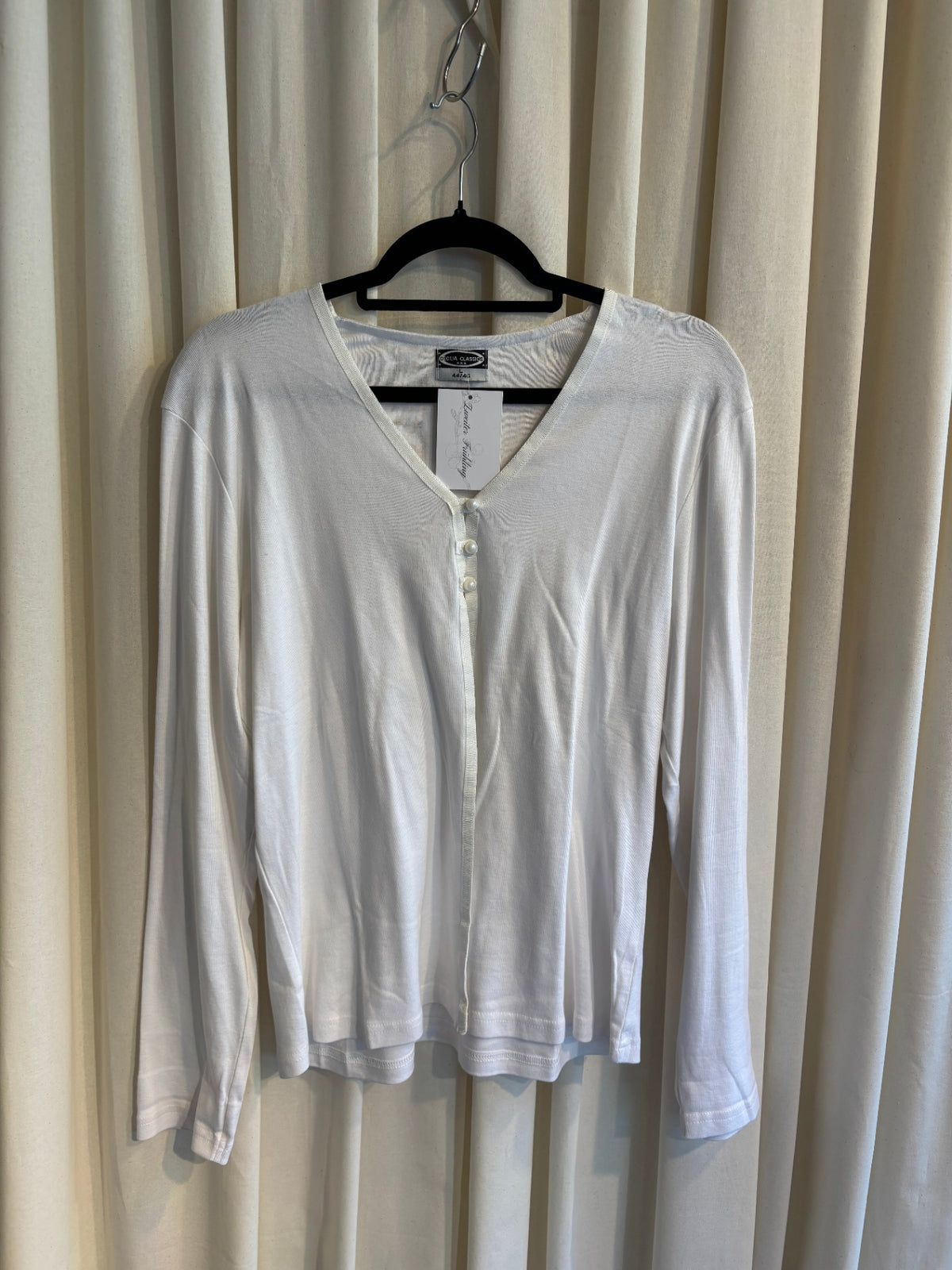 Langarmshirt L Weiß