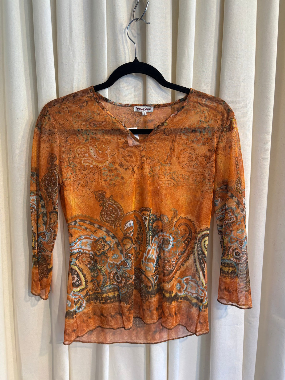 Langarmshirt S Orange