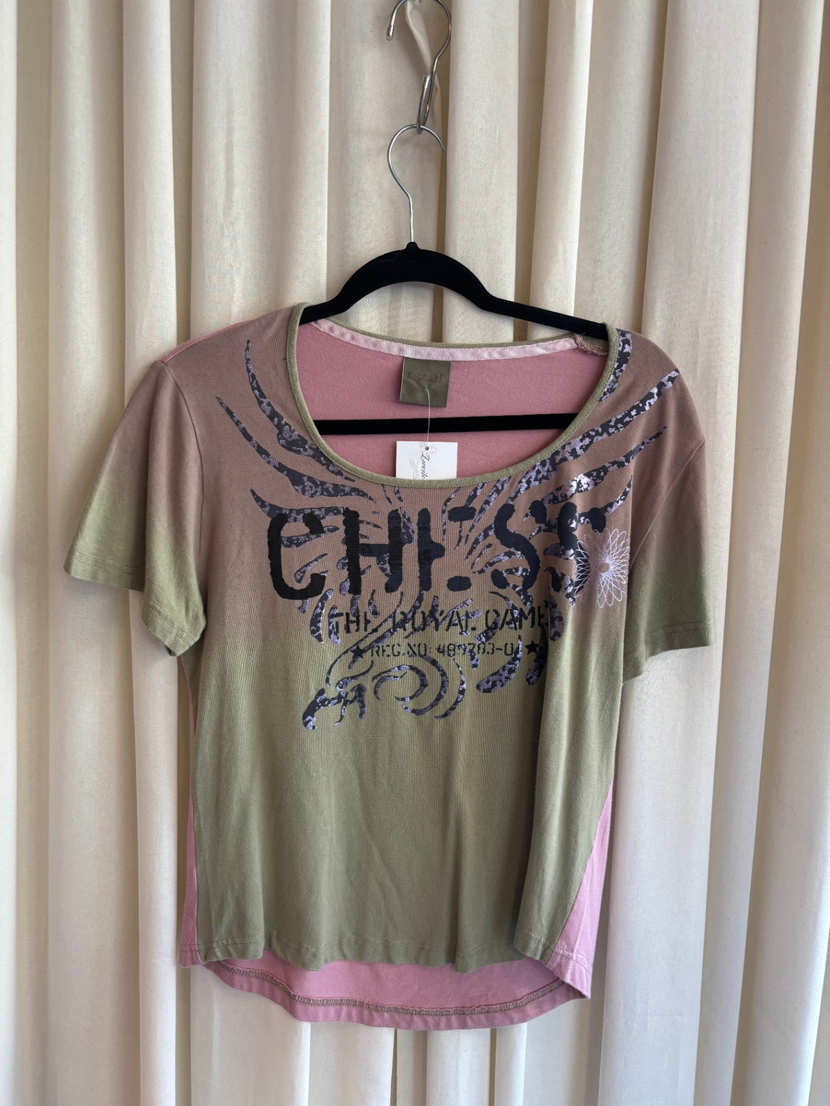 T-Shirt L Pink, Grün