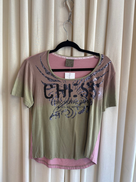 T-Shirt L Pink, Grün