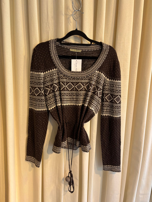 Strick Pullover S Schwarz Weiß