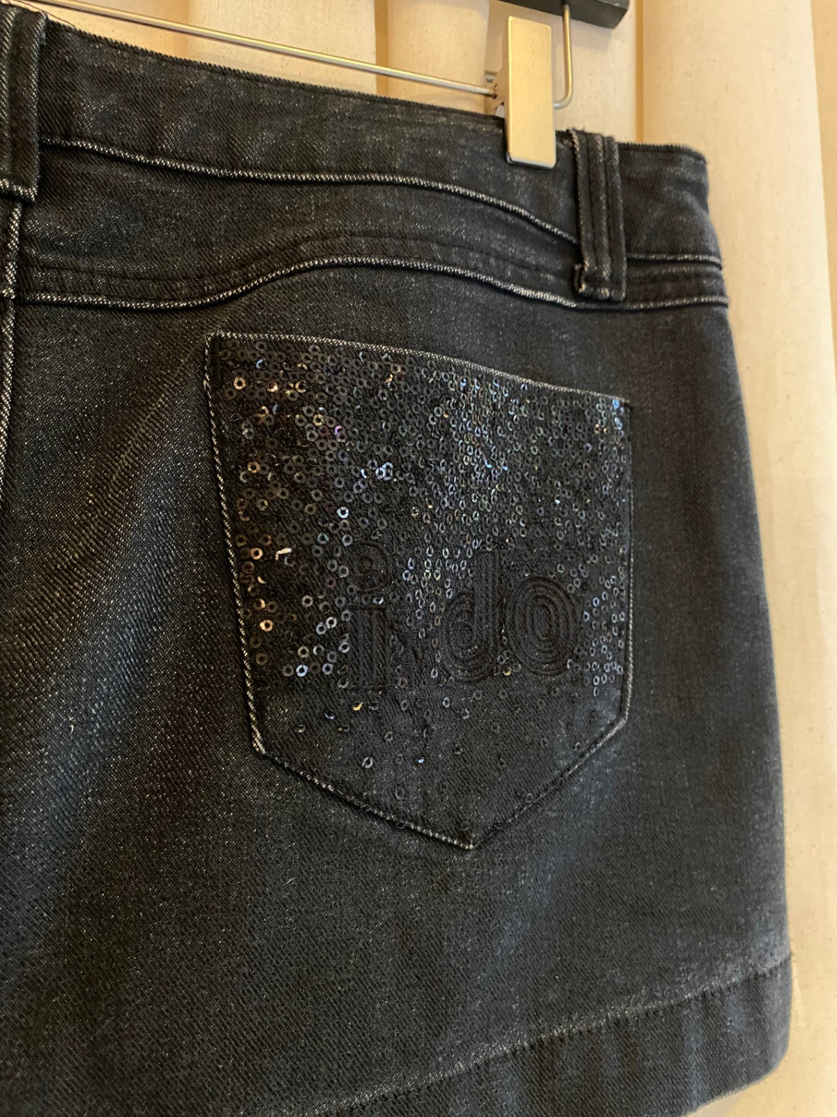 Miss Sixty Denim Rock S Schwarz mit Pailletten