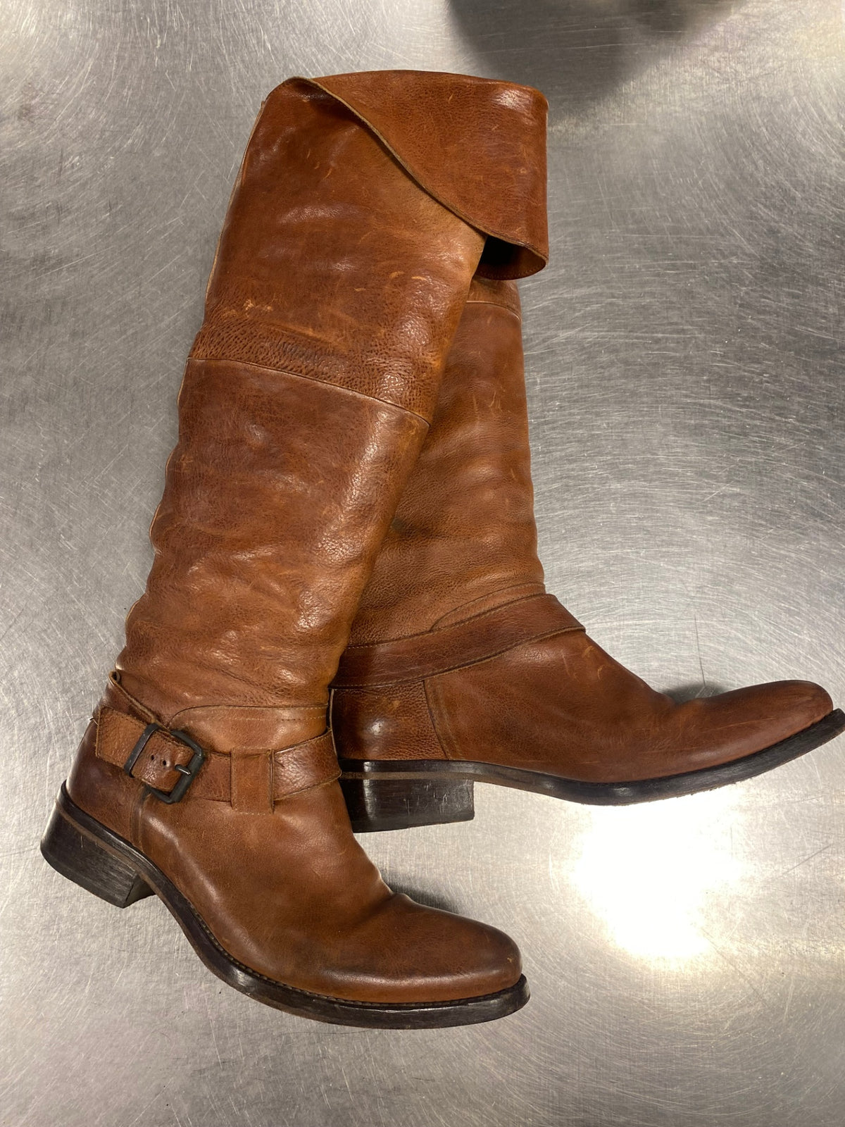 Leder Stiefel 37 Braun