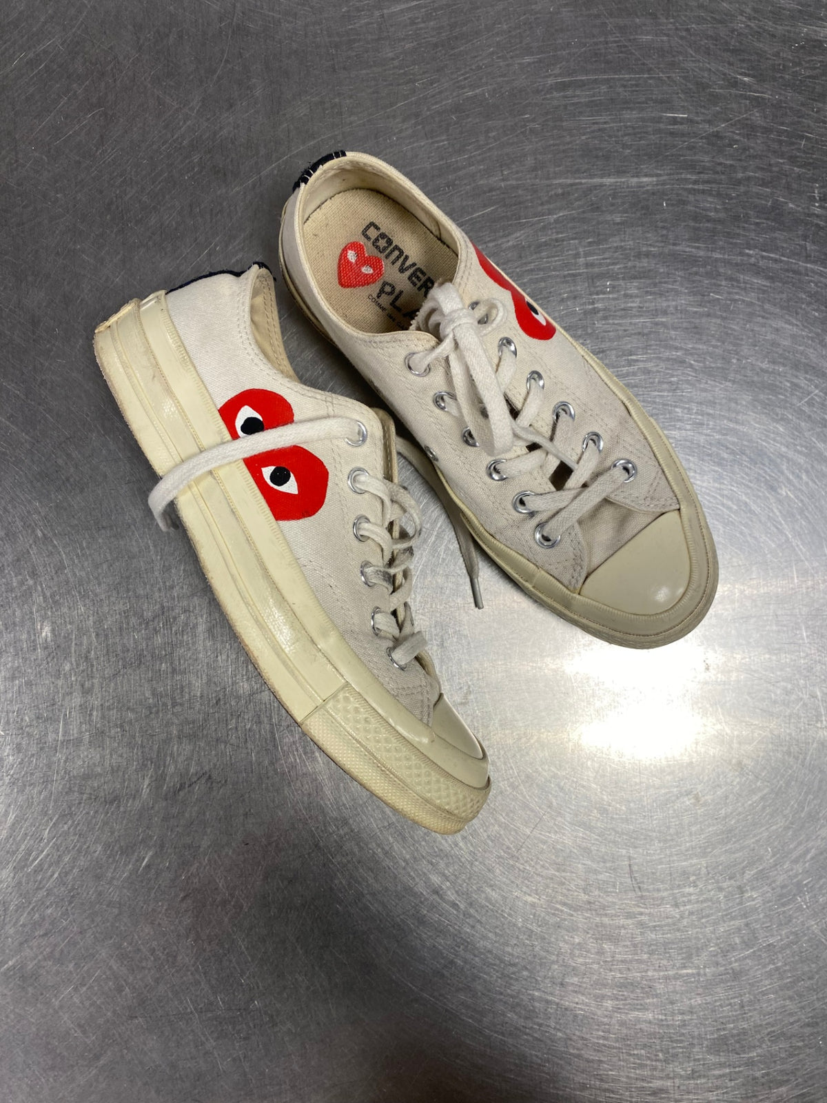 Converse Sneakers 37.5 Creme Rot