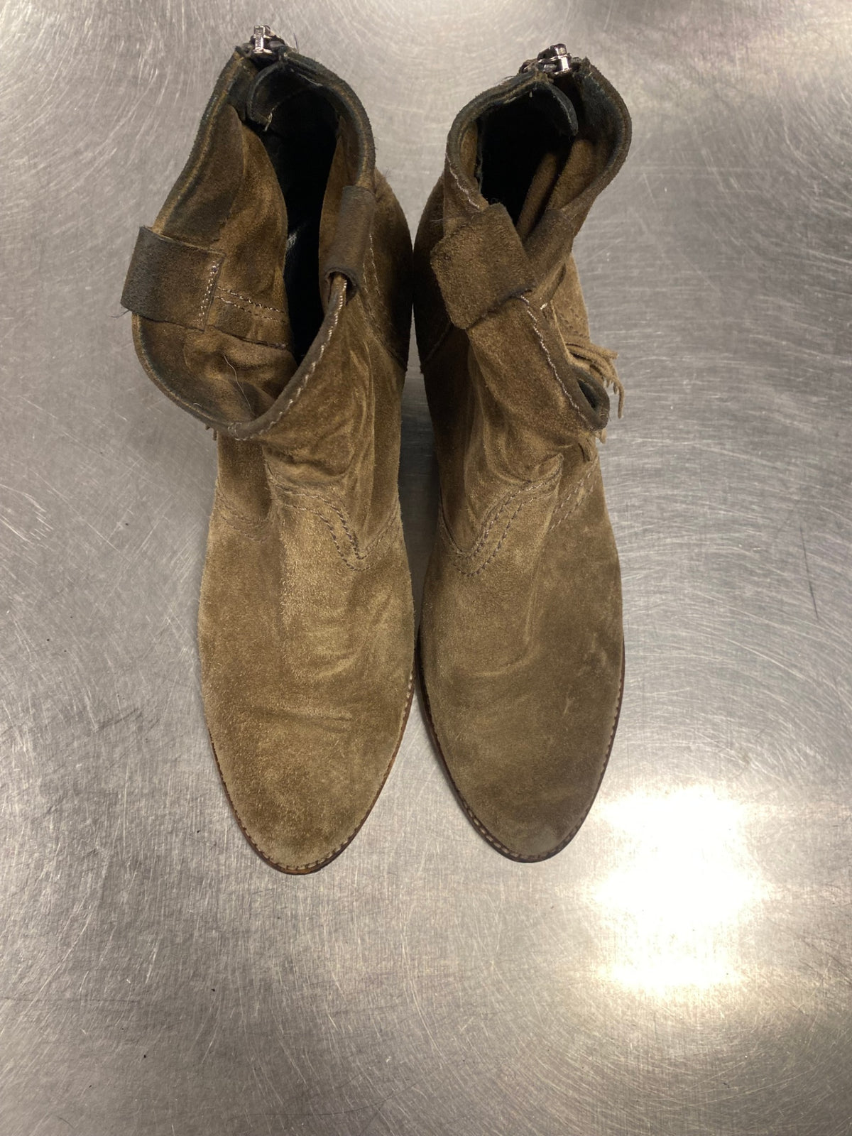 Stiefeletten 40 Braun mit Fransen