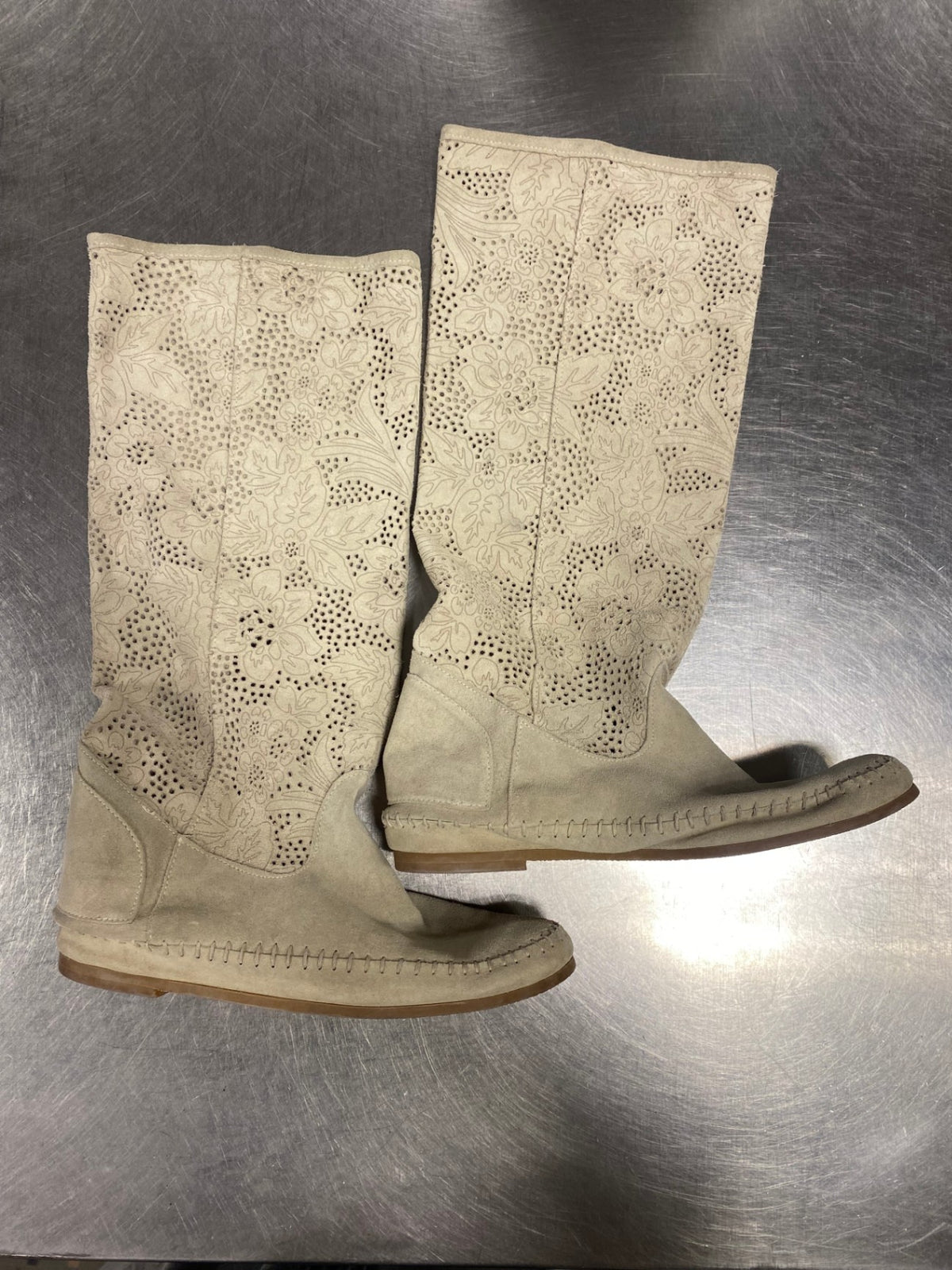 Wildleder Stiefel 39 Beige